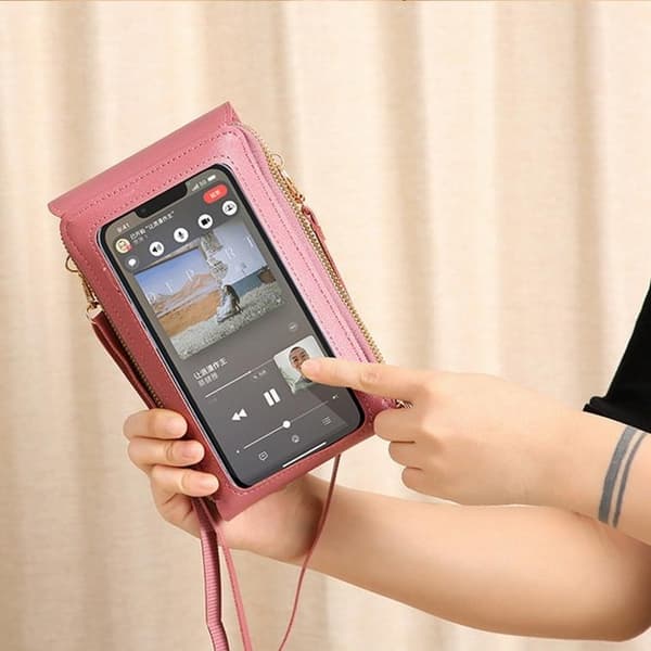 Crossbody skuldertaske til kvinder Mobiltelefon, kortholder pung