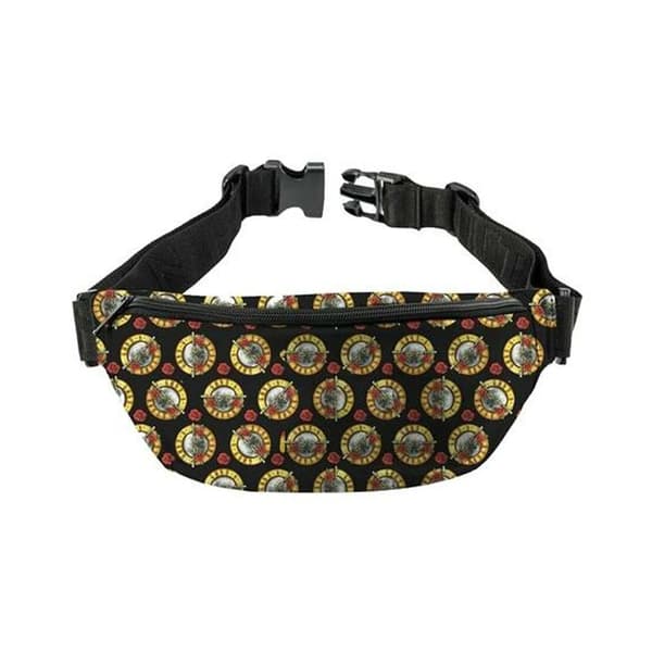 RockSax Guns N Roses All-Over Print Bum Bag Black/Yellow/Red One Size
