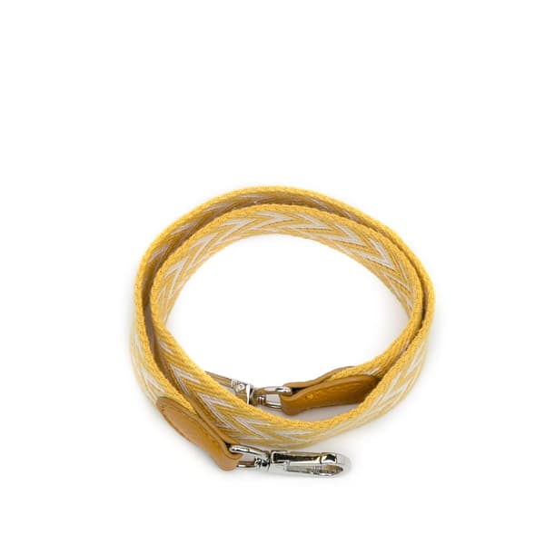 Pre-owned Hermès Jaune de Naples Canvas Strap Yellow