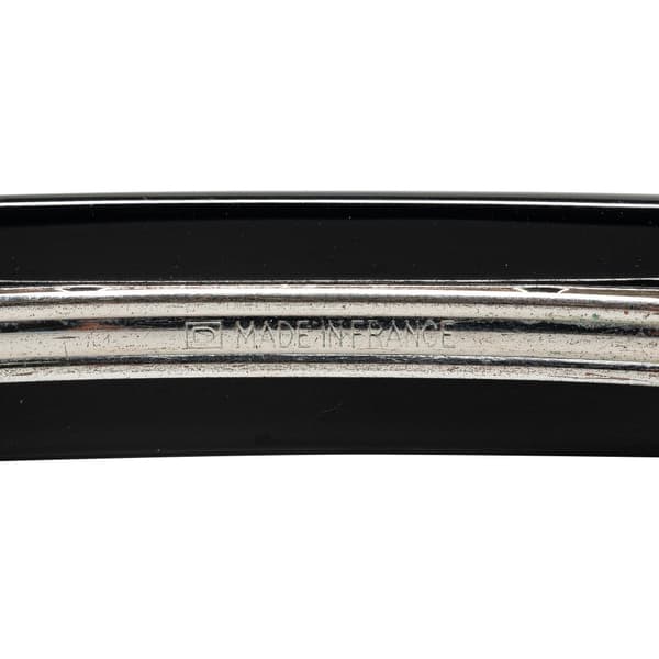 Pre-owned Chanel Resin CC Clover Hair Barrette Black