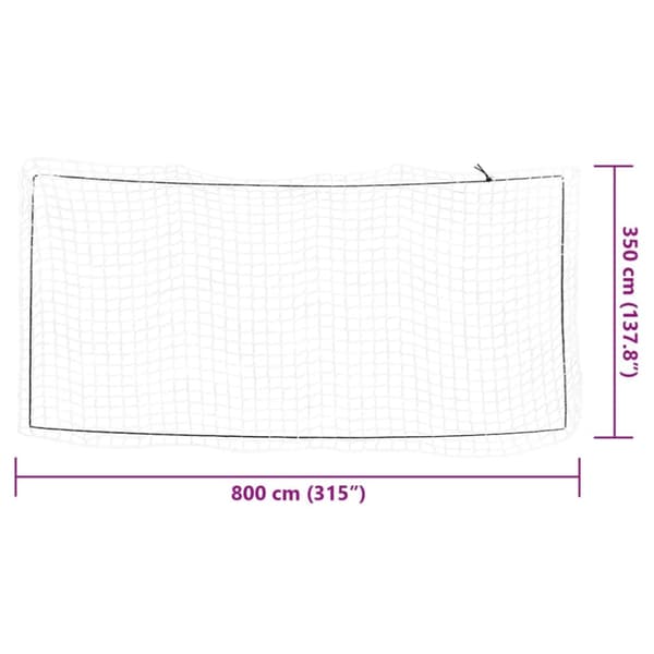 Peräkärryn verkko joustavalla köydellä valkoinen 8x3,5 m PP