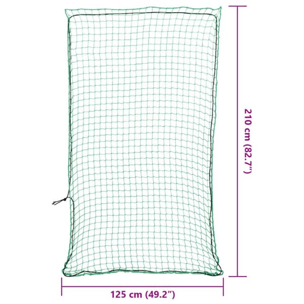 trailernet med elastiksnor 2,1x1,25 m PP grøn