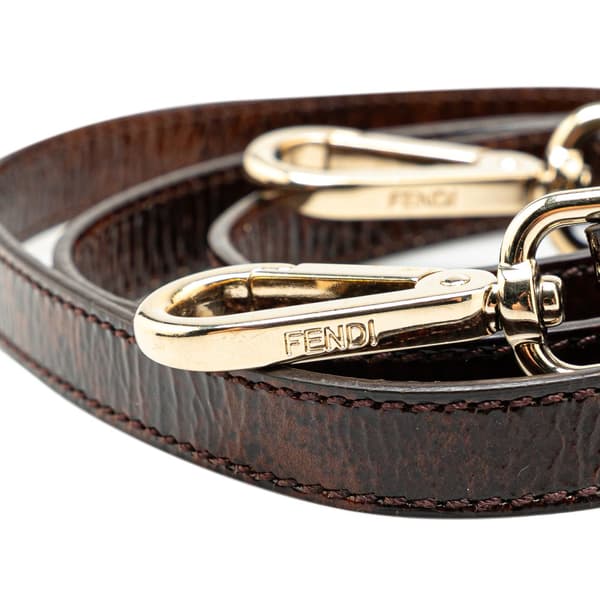 Pre-owned Fendi Leather Shoulder Strap Brown