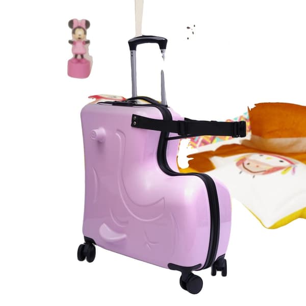 Børnevenlig kuffert, 20" størrelse, hestefacon, 4 universelle hjul