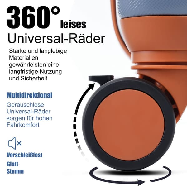 Kova matkalaukku setti, 4 hiljaista pyörää, TSA-lukko,PP310171AAC
