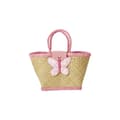 Miniatyrbilde 1 av 2: RICE Raffia-veske for barn med sommerfugllukking - (KIBAG-BUTI)