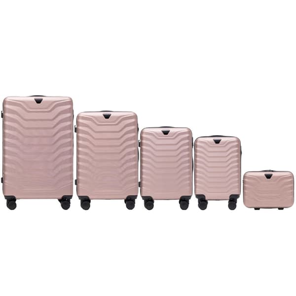 WINGS Rejsetasker, Holdbart ABS-materiale, Spinner-hjul,Lyserød