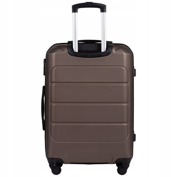 WINGS Rejsetaske, 63L Kapacitet, Holdbart ABS Materiale,Brun