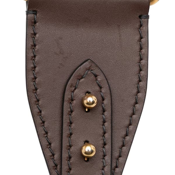 Pre-owned Dior Studded Oblique Bag Strap Brown