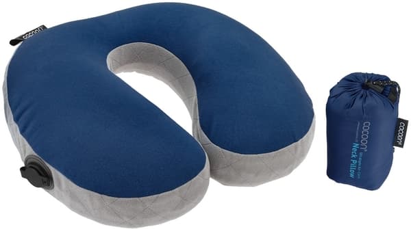 COCOON ULTRALIGHT AIR-CORE NECK PILLOW blue/grey, flygkudde, reskudde