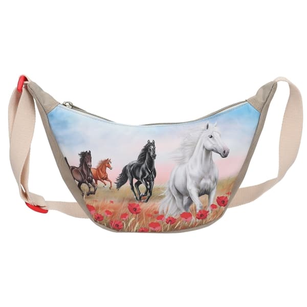 Miss Melody Lille Halfmoon skuldertaske POPPY SAND - Beige