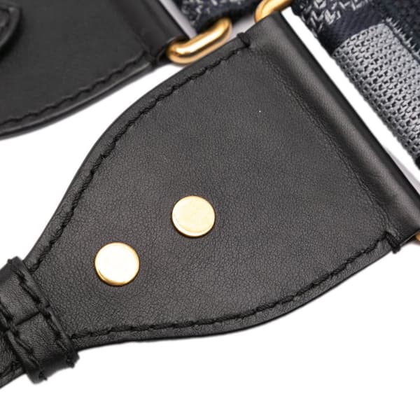 Pre-owned Dior Embroidered Canvas Bag Strap Blue