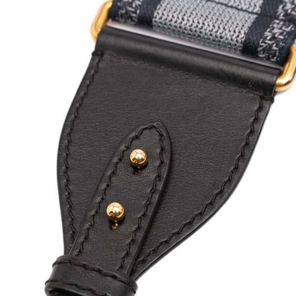 Pre-owned Dior Embroidered Canvas Bag Strap Blue