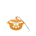 Miniatyrbillede 2 af 3: Pre-owned Hermès Leather Petit H Boat Bag Charm Brown