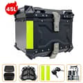 Miniatyrbild 2 av 2: Motorcykelbagagebox, vattentät aluminiumlegering, universell passform,X-45l-svart