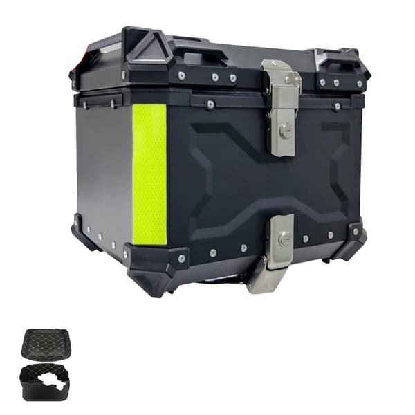 Motorcykelbagagebox, vattentät aluminiumlegering, universell passform,X-45l-svart