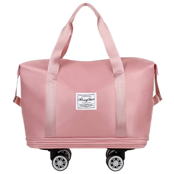 Resväska, Oxfordmaterial, dragkedjestängning, 360° hjul,Rosa