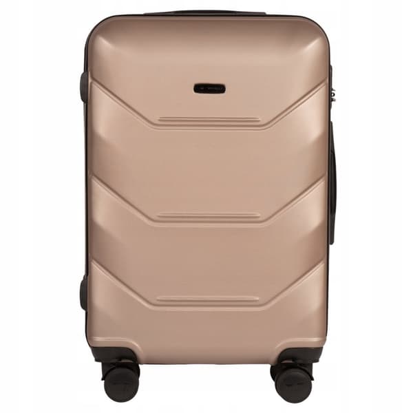 Kuffert, ABS-materiale, spinnerhjul, 4 hjul,Beige