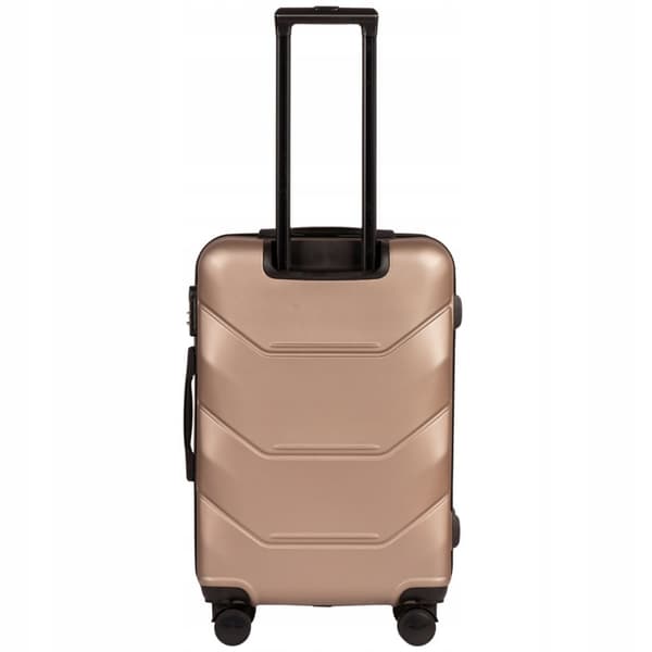 Kuffert, ABS-materiale, spinnerhjul, 4 hjul,Beige