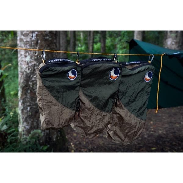 TICKET TO THE MOON TRAVEL CUBE SET Brown/Army Green, packopåsar resa