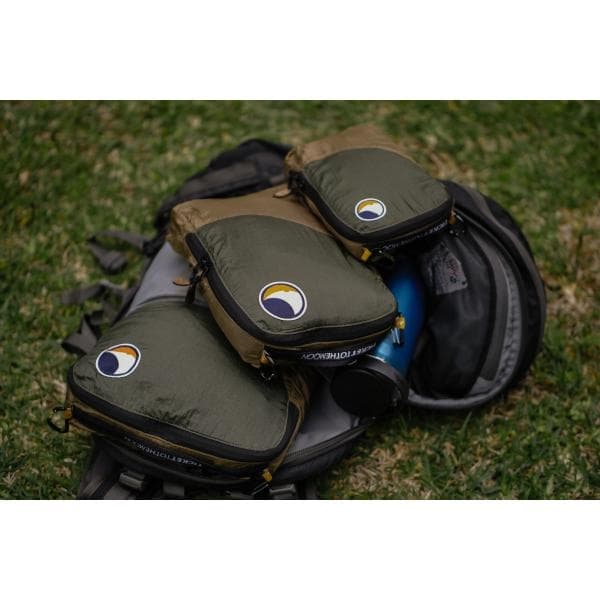 TICKET TO THE MOON TRAVEL CUBE SET Brown/Army Green, packopåsar resa