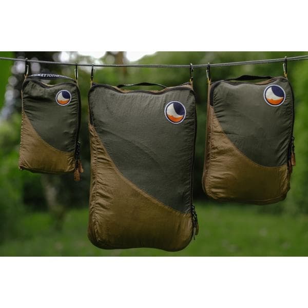 TICKET TO THE MOON TRAVEL CUBE SET Brown/Army Green, packopåsar resa