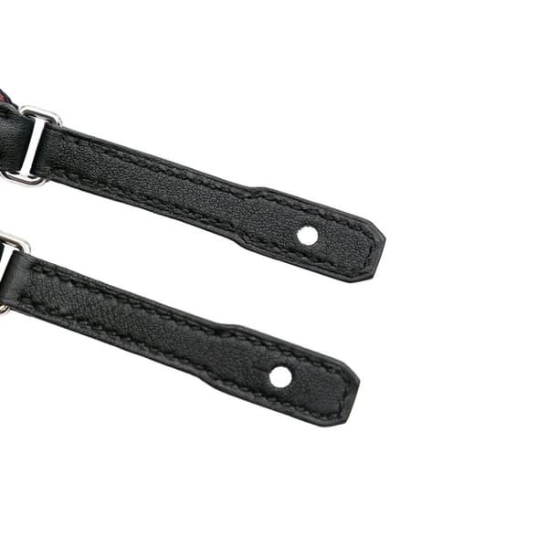 Pre-owned Hermès Sangle Flipperball 25 mm To Go Bag Strap Black