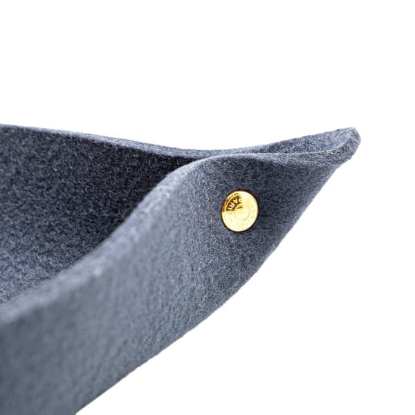Pre-owned Hermès Felt Mises et Relances H Evelyne Change Tray Blue