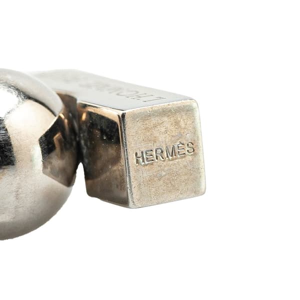 Pre-owned Hermès Palladium Plated LHomme Peut Embellir La Terre Cadena Lock Silver