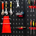 Miniatyrbild 7 av 8: Pegboard verktygsförvaringskit, 120x60x2,5 cm, Svart, Röd