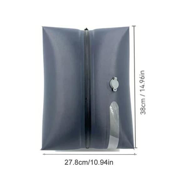 Vakuumkompressionspose, Genanvendelig, Pladsbesparende,2PCS, Mørkegrå
