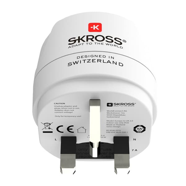 Reseadapter Europa till UK m.fl. Jordad