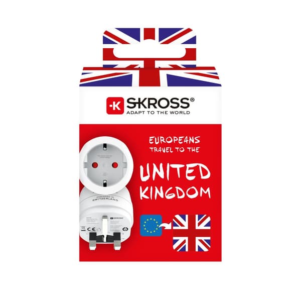 Reseadapter Europa till UK m.fl. Jordad