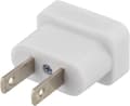 Miniatyrbilde 2 av 4: Travel adapter, EU to US, unearthed, 110-250V, 10A, white