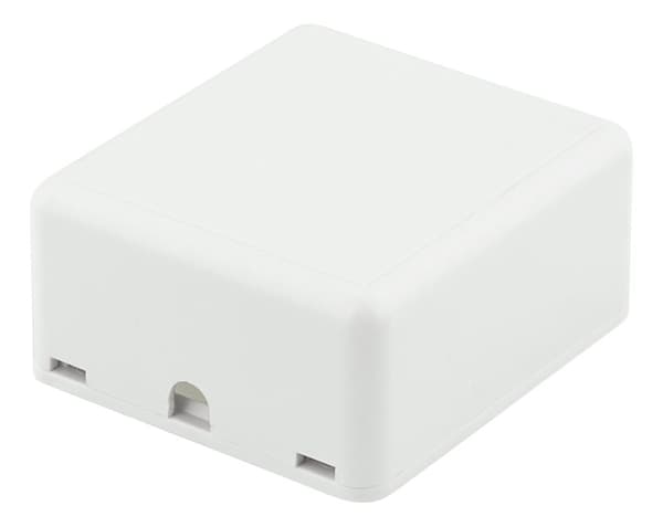 Surface mount box for Keystone, 2 ports, white