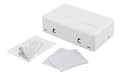 Miniatyrbilde 4 av 6: Surface mount box for Keystone, 4 ports, white