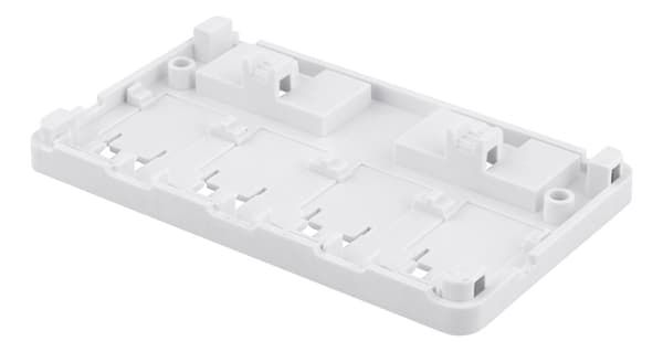 Surface mount box for Keystone, 4 ports, white
