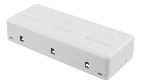 Surface mount box for Keystone, 6 ports, white
