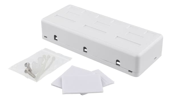 Surface mount box for Keystone, 6 ports, white