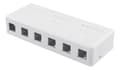 Miniatyrbilde 6 av 6: Surface mount box for Keystone, 6 ports, white