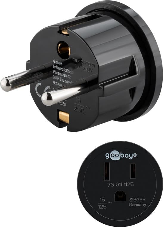 Nätadapter USA/Japan, svart