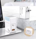 Miniatyrbild 2 av 4: 45W Laddare med Reseadapter US/EU - USB-C - PD - Snabbladdare