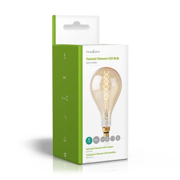 Nedis LED Glödlampa E27 | A160 | 5 W | 280 lm | 2000 K | Dimbar | Varm Vit | Retrostil | 1 st