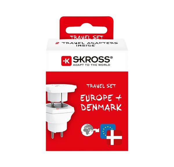 SKROSS Strømadapter Combo Danmark &amp; Europa