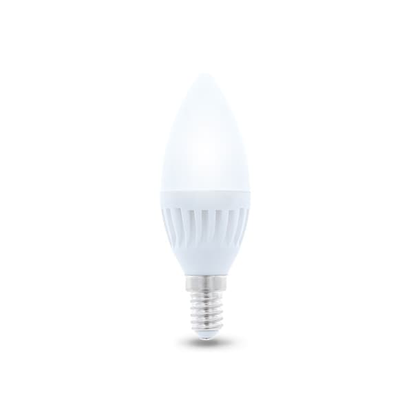 LED-lampe E14, C37, 10W, 230V, 4500K, keramisk, hvit nøytral