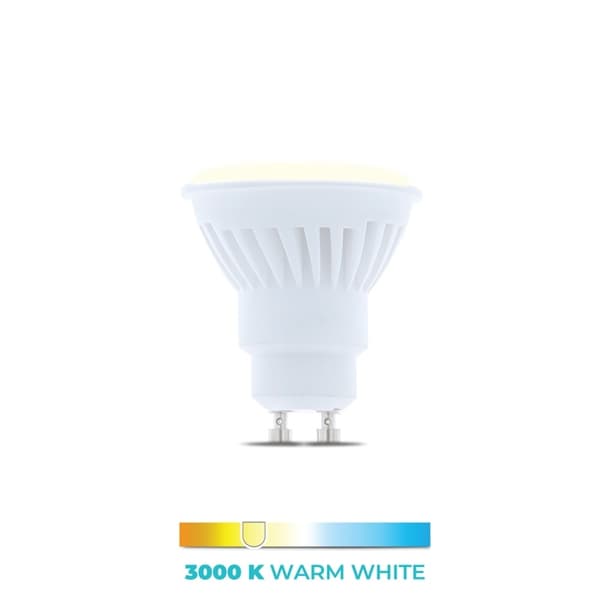 LED-Lampa GU10 - 10W, 230V, 3000K, 900lm, Keramisk, Varmvit