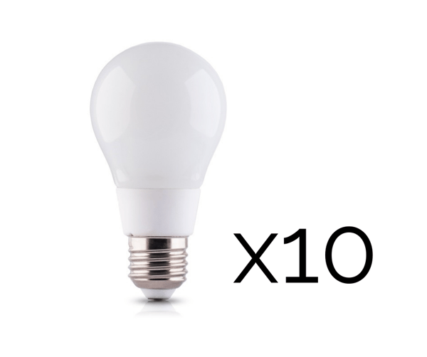 LED-lamppu E27 8W 230V 4500K 10-pack, valkoinen neutraali