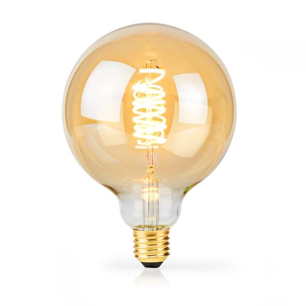 Nedis LED glødepære E27 | G95 | 3.8 W | 250 lm | 2100 K | Dæmpbar | Ekstra varm hvid | Retro stil | 1 stk