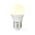 Miniatyrbillede 1 af 4: Nedis LED Pære E27 | G45 | 4.9 W | 470 lm | 2700 K | Varm Hvid | Retro stil | Frosted | 1 stk