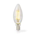 Miniatyrbillede 2 af 4: Nedis LED-lampe Pære E14 | Stearinlys | 4.5 W | 470 lm | 2700 K | Dæmpbar | Varm Hvid | Retro stil | 1 stk. | Klart